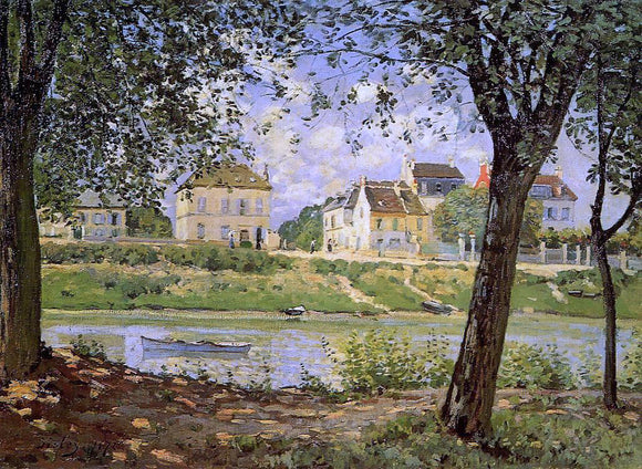  Alfred Sisley Village on the Banks of the Seine (also known as Villeneuve-la-Garenne) - Art Print