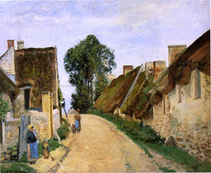  Camille Pissarro A Village Street, Auvers-sur-Oise - Art Print