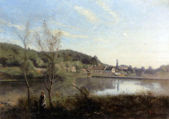  Jean-Baptiste-Camille Corot Ville d'Avray, the Large Pond and Villas - Art Print