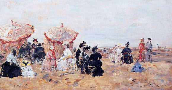  Eugene-Louis Boudin Villers, Beach Scene - Art Print