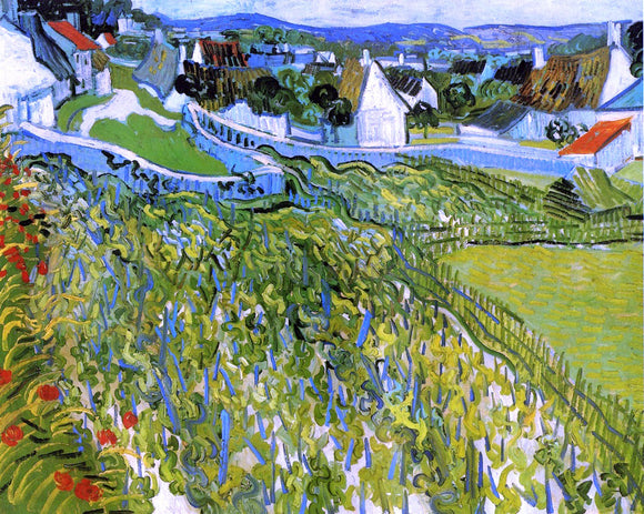  Vincent Van Gogh Vineyards with a View of Auvers - Art Print