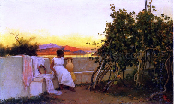  Charles Caryl Coleman Vintage Time in a Capri Garden - Art Print
