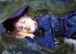  John Singer Sargent Violet Resting on the Grass - Art Print