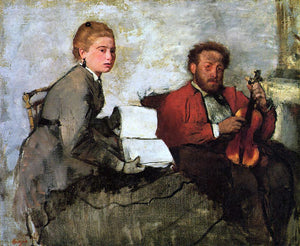  Edgar Degas A Violinist and Young Woman - Art Print