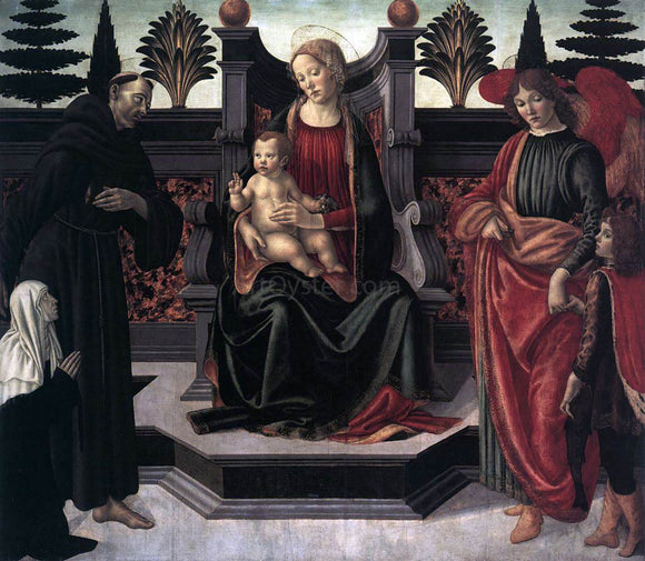  Francesco Botticini Virgin and Child Enthroned - Art Print