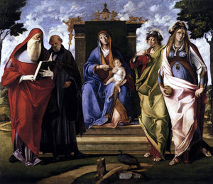  Benedetto Diana Virgin and Child Enthroned with Saints - Art Print
