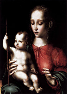  Luis De Morales Virgin and Child with a Spindle - Art Print