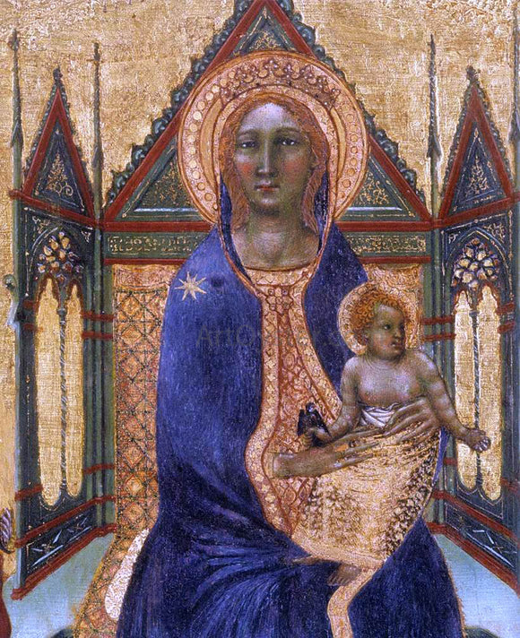  Angelo Puccinelli Virgin and Child with Angels and Saints (detail) - Art Print