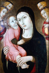  Sano Di Pietro Virgin and Child with Four Angels - Art Print