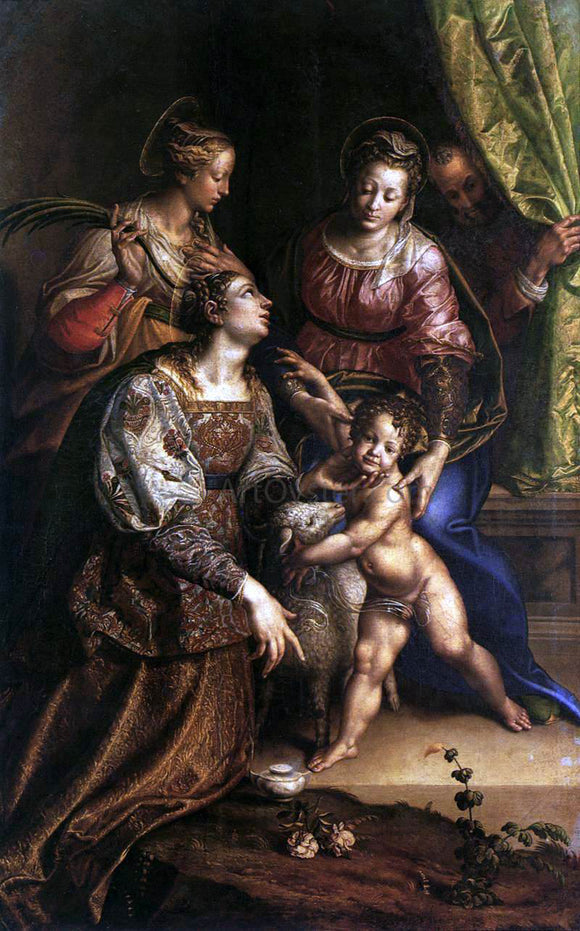  Antonio Campi Virgin and Child with Saints - Art Print
