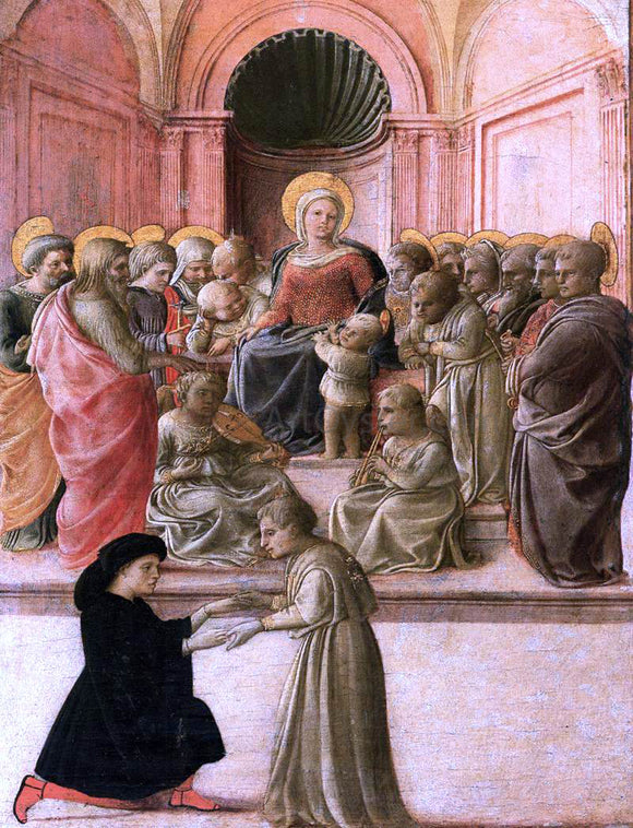  Fra Filippo Lippi Virgin and Child with Saints, Angels, and a Donor - Art Print