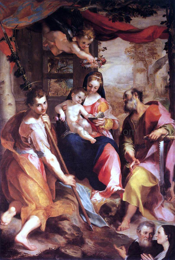  Federico Fiori Barocci Virgin and Child with Sts Simon and Jude (Madonna di San Simone) - Art Print