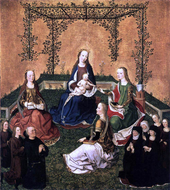  Master the Virgin Virgin and Child with Three Saints - Art Print