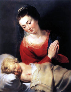  Peter Paul Rubens Virgin in Adoration Before the Christ Child - Art Print