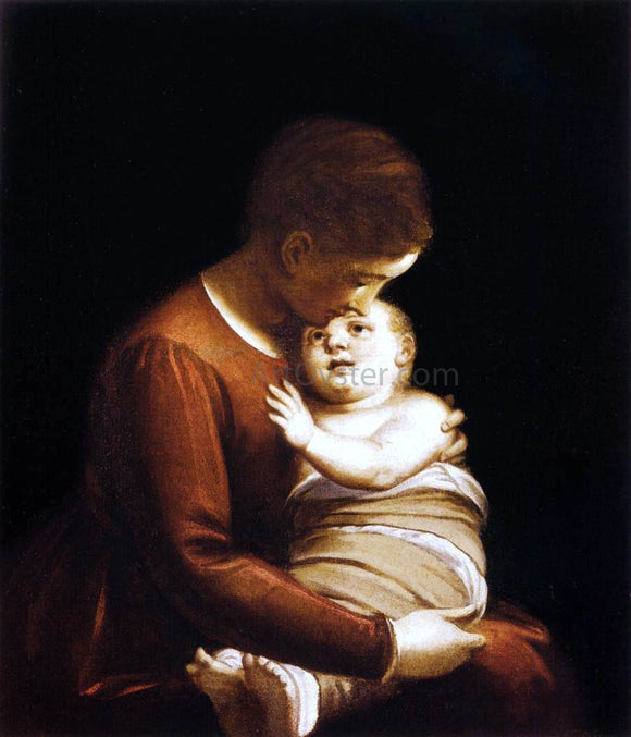  Luca Cambiaso Virgin with the Christ Child in Swaddling Clothes - Art Print