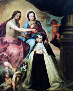  Pedro De Moya Vision of St Maria Magdalena di Pazzi - Art Print