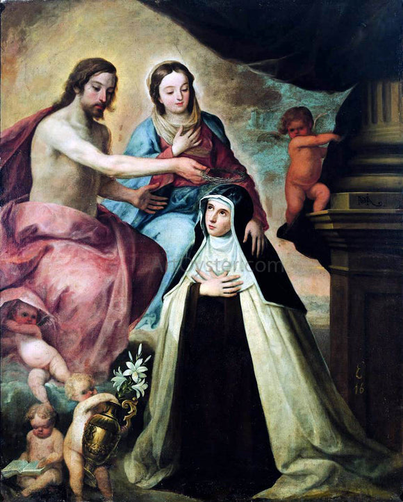  Pedro De Moya Vision of St Maria Magdalena di Pazzi - Art Print