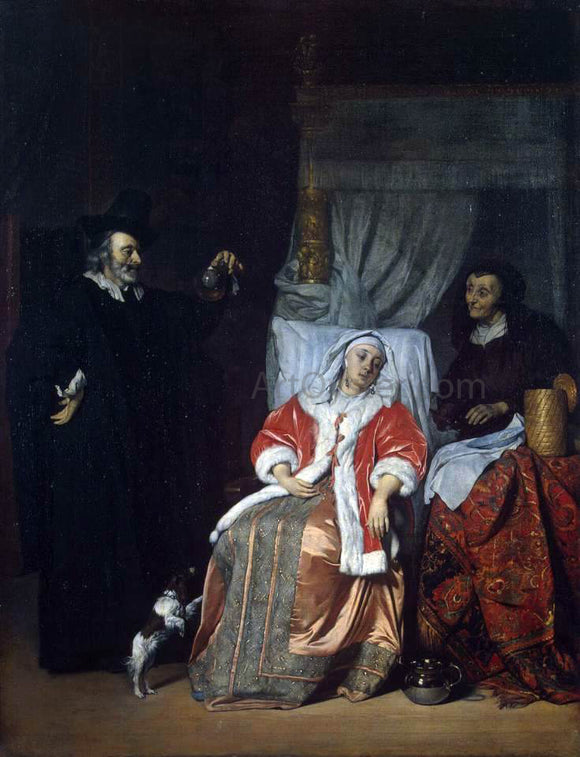  Gabriel Metsu Visit of the Physician - Art Print