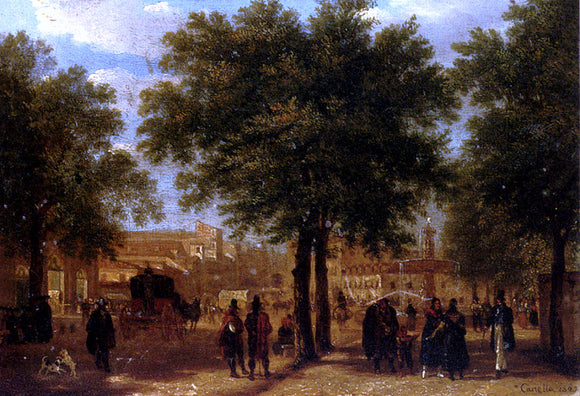  Guiseppe Canella Vista de Madrid desde el principio de la calle Serrano - Art Print