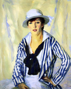  Robert Henri Viv in Blue Stripe - Art Print