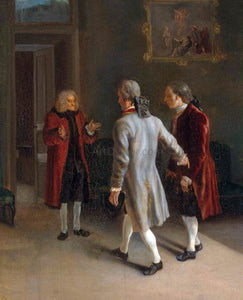  Jean Huber Voltaire Welcoming his Guests - Art Print