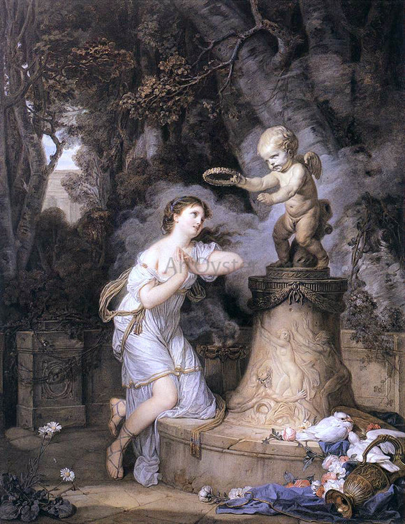  Jean Baptiste Greuze Votive Offering to Cupid - Art Print