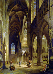  Jules Victor Genisson Vue du Transept de Leglise dAmiens - Art Print