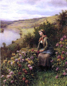  Daniel Ridgway Knight Waiting - Art Print