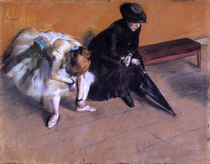  Edgar Degas Waiting - Art Print