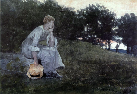  Winslow Homer Waiting - Art Print