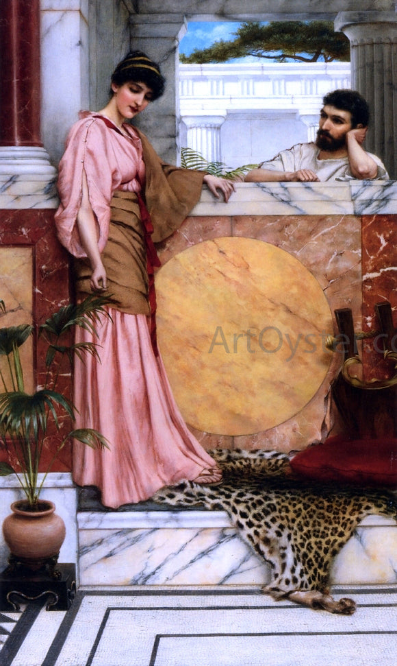  John William Godward Waiting for an Answer - Art Print