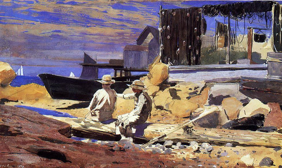  Winslow Homer Waiting for the Boats - Art Print
