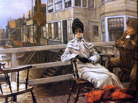  James Tissot Waiting for the Ferry - Art Print