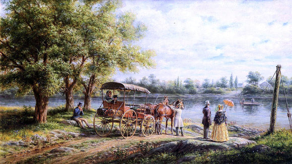  Edward Lamson Henry Waiting for the Ferry - Art Print