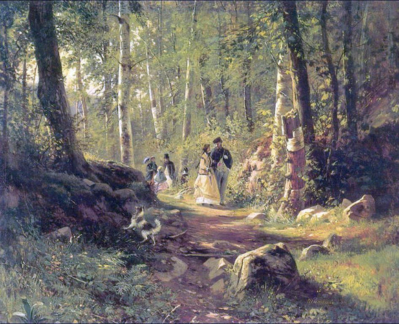  Ivan Ivanovich Shishkin Walk in a Forest - Art Print