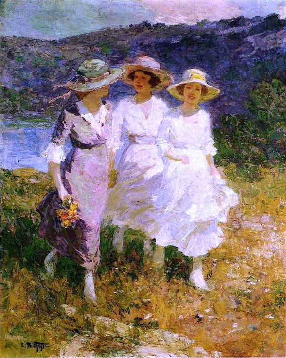  Edward Potthast Walking in the Hills - Art Print