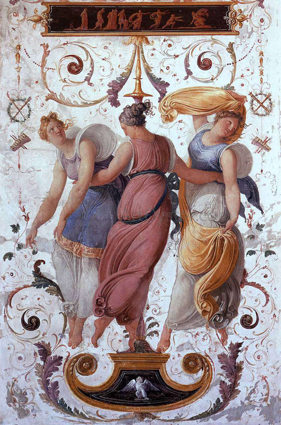  Francesco Hayez Wall Decoration (detail) - Art Print