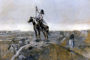  Charles Marion Russell WAR (also known as Indian Telegraphing) - Art Print