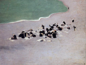  Felix Vallotton Washerwomen at Etretat (also known as Woman Drying Laundry on the Beach) - Art Print