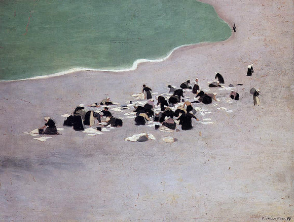  Felix Vallotton Washerwomen at Etretat (also known as Woman Drying Laundry on the Beach) - Art Print
