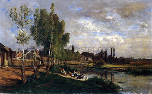  Alexandre-Rene Vernon Washerwomen by the Water at Morning - Art Print