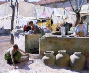  Charles Frederic Ulrich A Washerwoman, Seville - Art Print