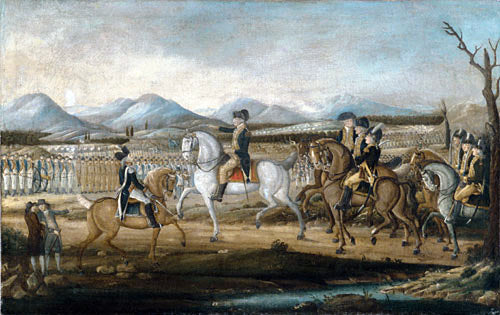  Frederick Kemmelmeyer Washington Reviewing the Western Army at Fort Cumberland, Maryland - Art Print