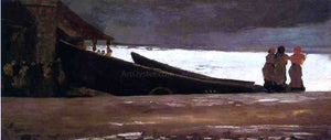  Winslow Homer Watching a Storm on the English Coast - Art Print