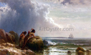  Edward Moran Watching Henry Hudson Enter New York Bay - Art Print