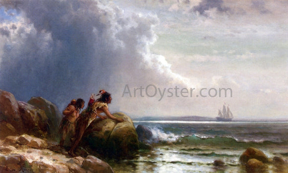  Edward Moran Watching Henry Hudson Enter New York Bay - Art Print