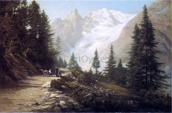  Clinton Boutelle De Witt Clinton Boutelle Watching the Artist in the Rockies - Art Print