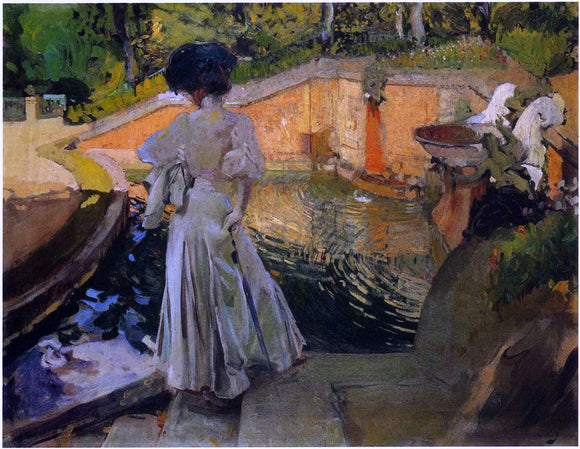  Joaquin Sorolla Y Bastida Watching the Fish - Art Print