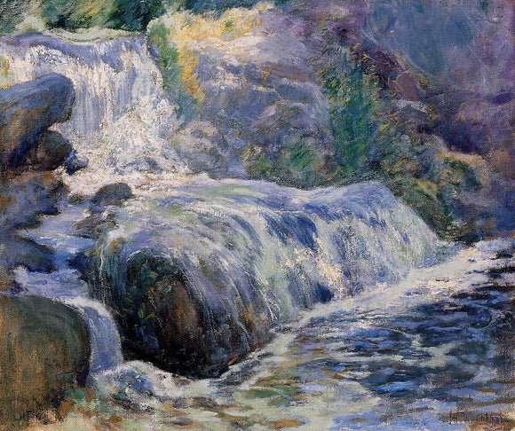  John Twachtman Waterfall, Blue Brook - Art Print