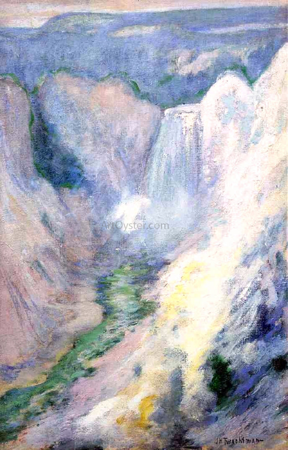  John Twachtman Waterfall in Yellowstone - Art Print